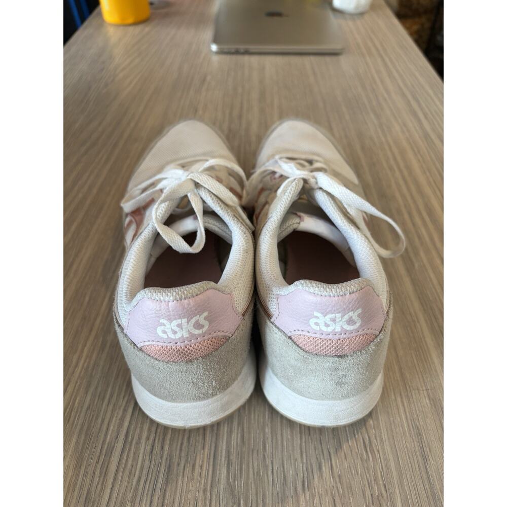 ASICS Womens 10 Sneakers Beige Pink Suede Mesh Lace Up Casual Shoes 1202A306 - Picture 4 of 10
